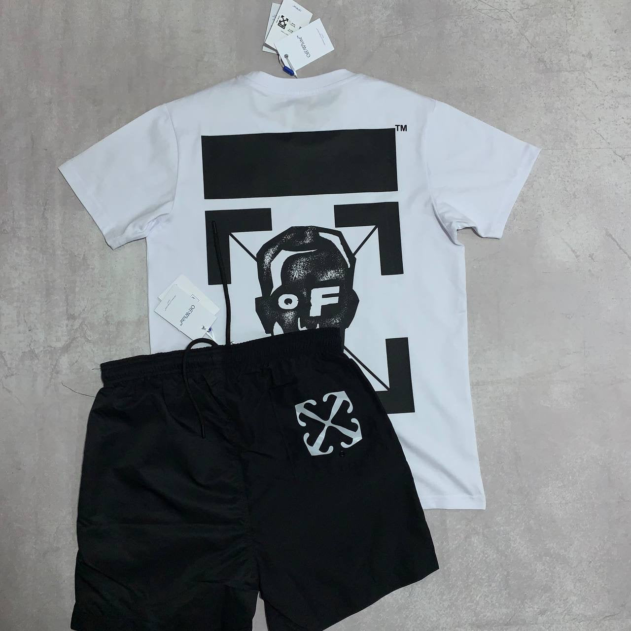 X WHITE short set