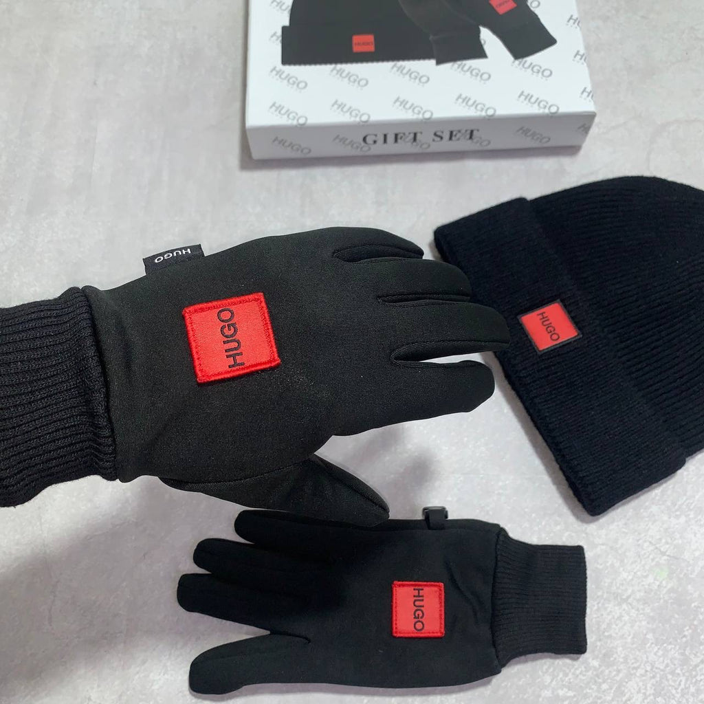 HUCO BOSS HAT & GLOVES
